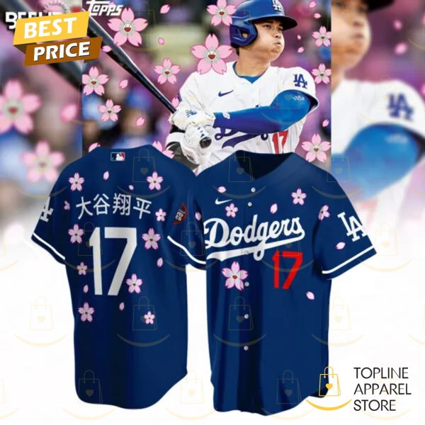 Los Angeles Dodgers Shohei Ohtani  World Tour Tokyo Series Cherry Blossom Baseball Jersey – Blue