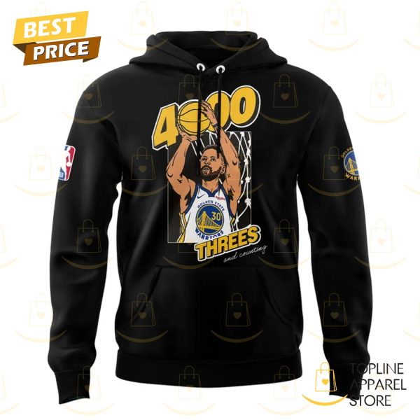 Stephen Curry Black Golden State Warriors 4000 Threes And Counting – The Record Tour Hoodie