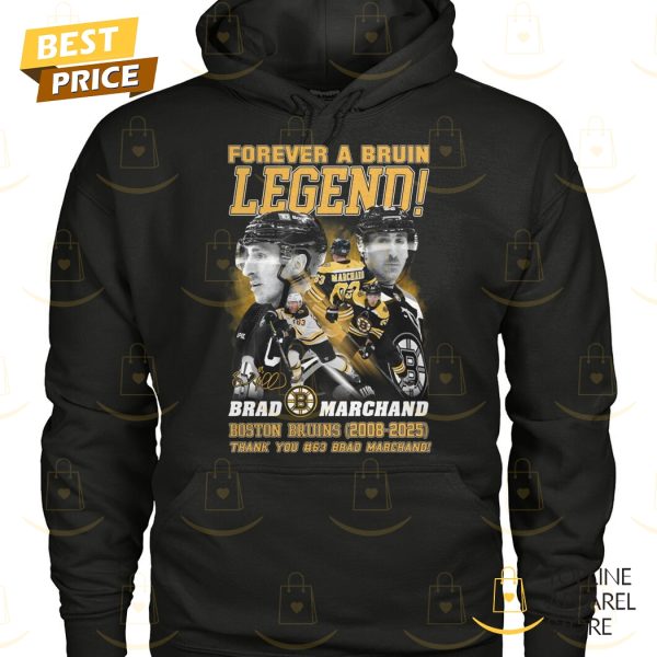 Forever A Boston Bruin Legend Brad Marchand Signature Thank You 2008-2025 Unisex T-Shirt