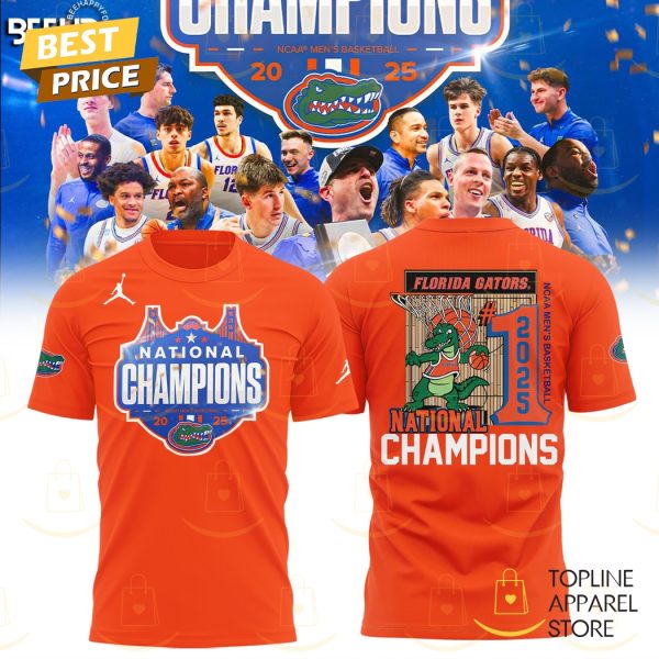 2025 NCAA Florida Gators Mens Basketball National Champions 3D T-Shirt – Orange