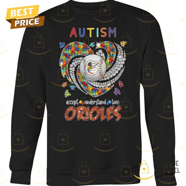 Autism Accept Understand Love Baltimore Orioles Unisex T-Shirt