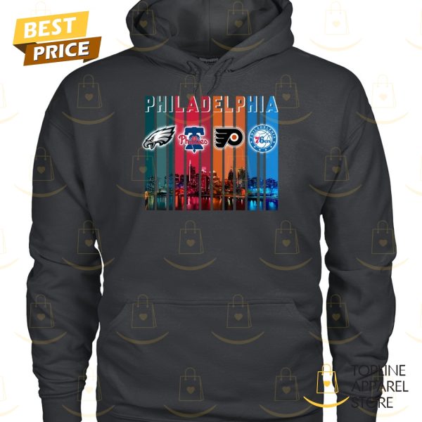 Philadelphia Eagles x Philadelphia Phillies x Philadelphia Flyers x Philadelphia 76ers Unisex T-Shirt