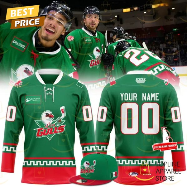 Personalized San Diego Gulls x 2025 Noche de la Herencia Mexicana Hockey Jersey