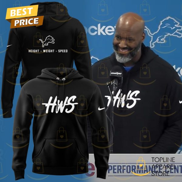 Detroit Lions HWS 2025 Height – Weight – Speed Hoodie