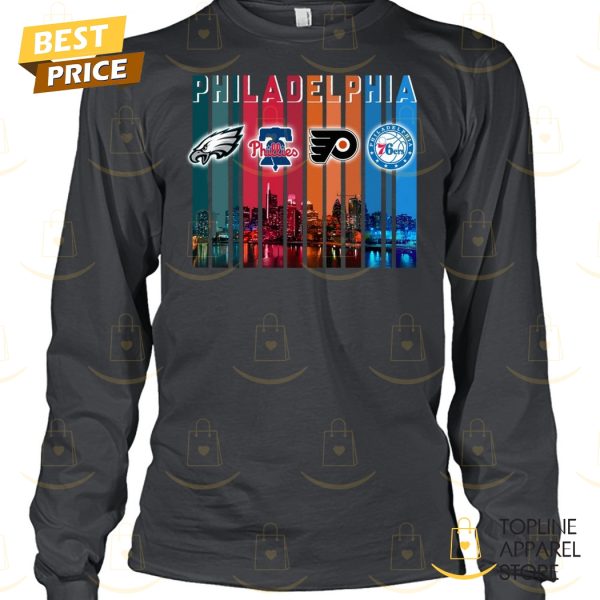 Philadelphia Eagles x Philadelphia Phillies x Philadelphia Flyers x Philadelphia 76ers Unisex T-Shirt
