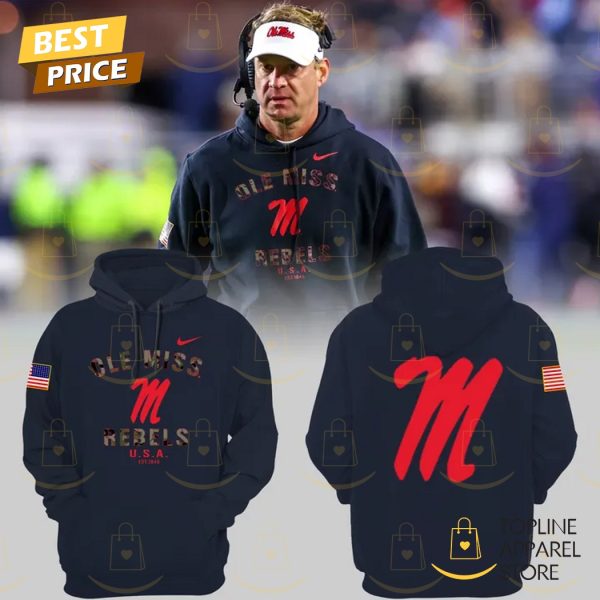 Ole Miss Rebels American Flag Coach Hoodie
