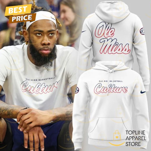 Ole Miss Rebels Basketball Culture White Hoodie