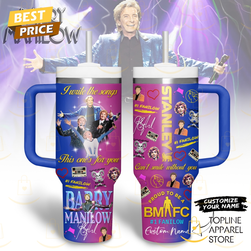 Personalized Barry Manilow I Write The Songs This One For You Tumbler With Handle And Straw Personalized Barry Manilow I Write The Songs This One For You Tumbler With Handle And Straw