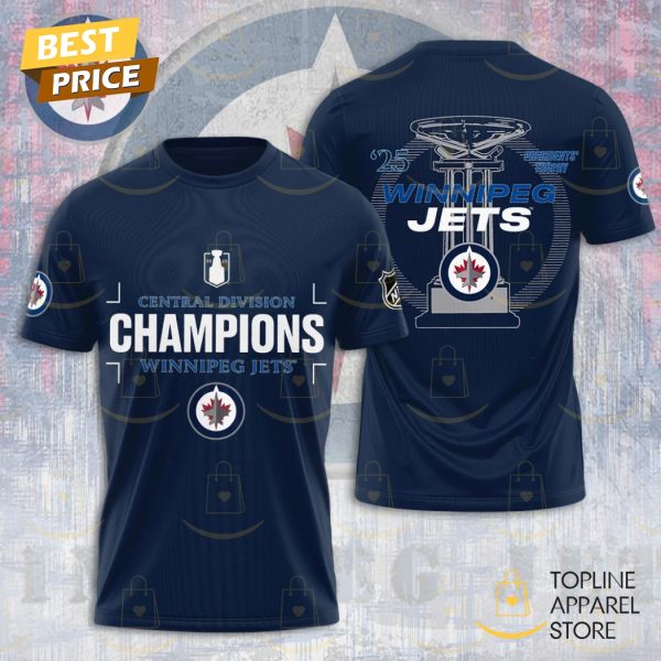 Winnipeg Jets 2025 Central Division Champions 3D T-Shirt