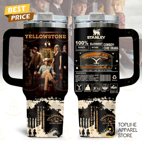Yellowstone Dutton Ranch Tumbler With Handle And Straw