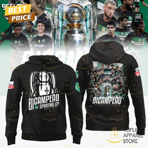 Sporting Clube De Portugal 2025 Champions Hoodie – Black