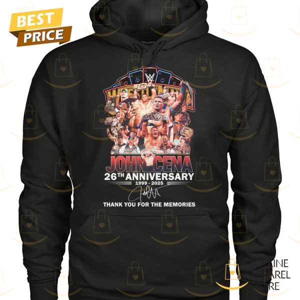 John Cena 26th Anniversary 1999-2026 Signature Thank You For The Memories Unisex T-Shirt