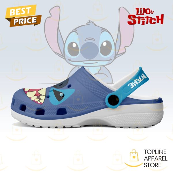 Personalized Stitch Blue Crocs