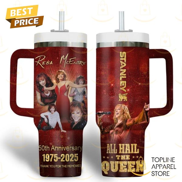 Reba Mcentire 50th Anniversary 1975-2025 Thank You For The Memories Tumbler With Handle And Straw