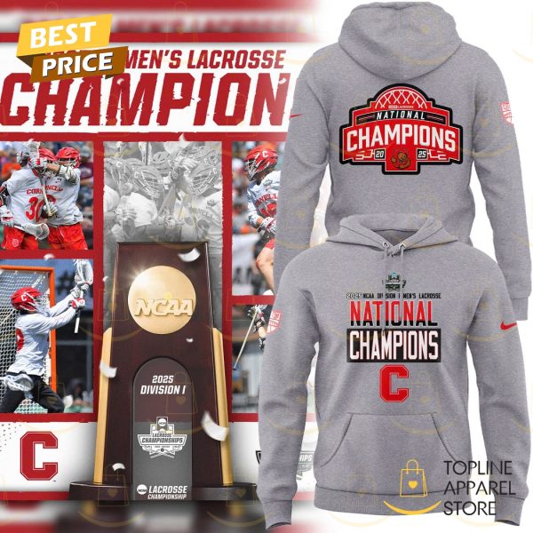 2025 National Champions Division I Mens Lacrosse Cornell Big Red Hoodie