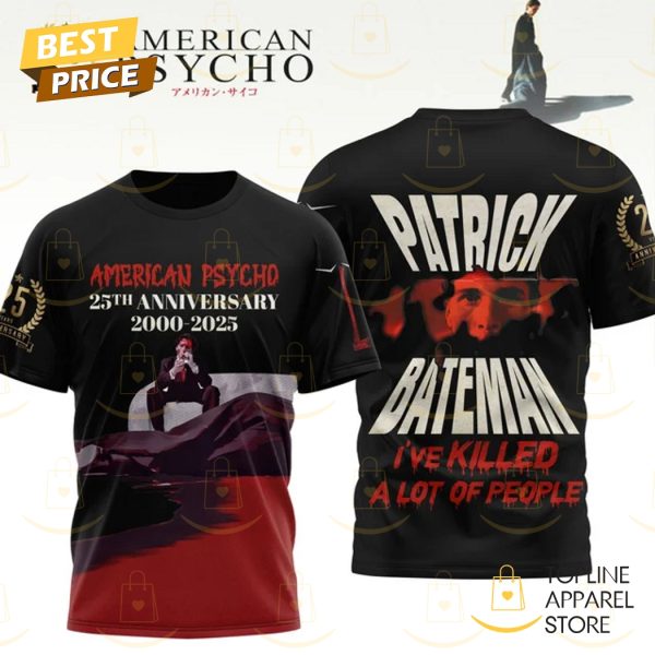 American Psycho 25th Anniversary 2000-2025 Patrick Bateman 3D T-Shirt