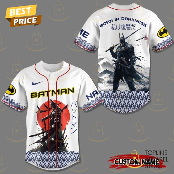 Personalized Batman Born In Darkness Baseball Jersey