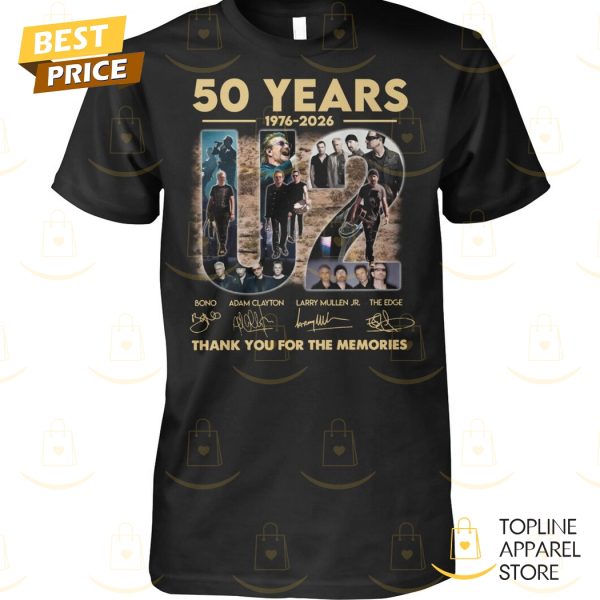 50 Years 1976-2026 U2 Signature Thank You For The Memories Unisex T-Shirt