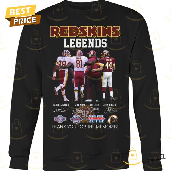 Washington Commanders – Redskins Legends Signature Thank You For The Memories Unisex T-Shirt