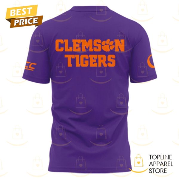 Clemson Tigers Softball Why Not Us 3D T-Shirt – Purple