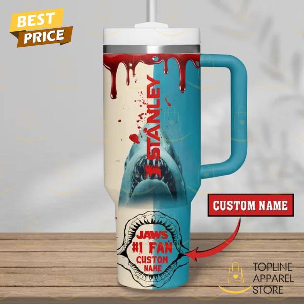 Personalized 50th Anniversary 1975-2025 Jaws You Are Gonna Need A Bigger Boat Tumbler With Handle And Straw