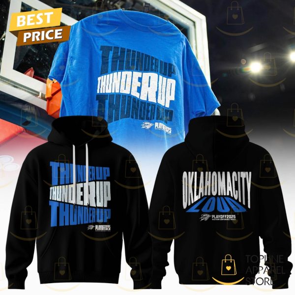 Oklahoma City Thunder Loud 2025 Playoff Hoodie – Black
