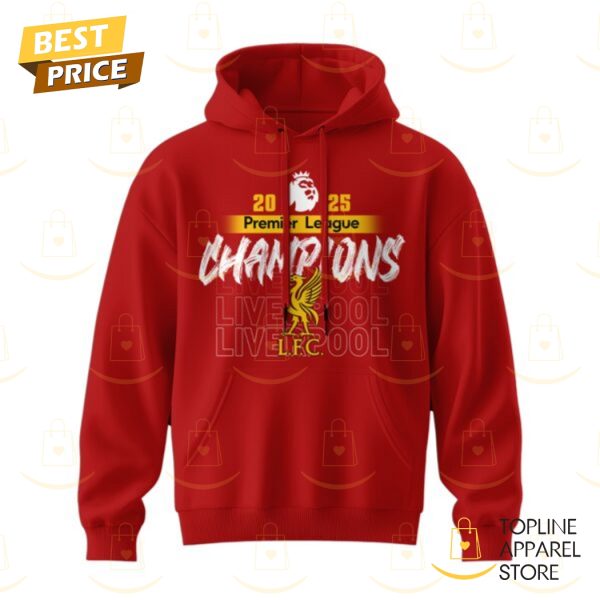 Liverpool Premier League 2025 Champions Hoodie – Red