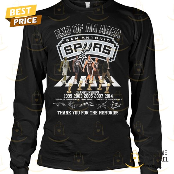 End Of An Era San Antonio Spurs Championship 1999 2003 2005 2007 2014 Signature Thank You For The Memories Unisex T-Shirt