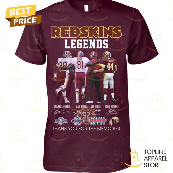 Washington Commanders – Redskins Legends Signature Thank You For The Memories Unisex T-Shirt
