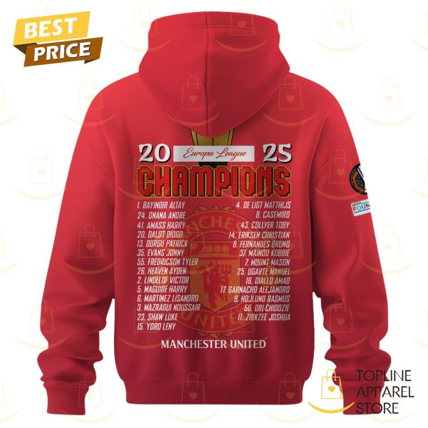 Manchester United UEFA Europa League Champions 2025 Hoodie