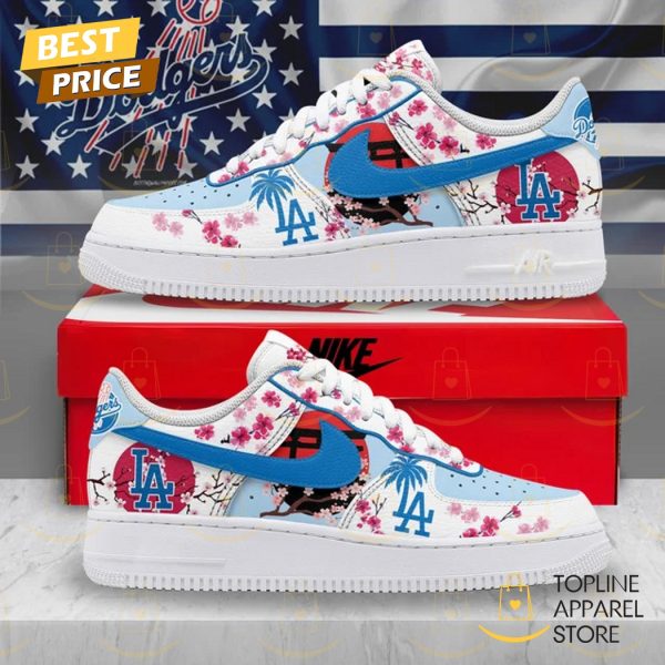 Los Angeles Dodgers Cherry Blossom Air Force Shoes