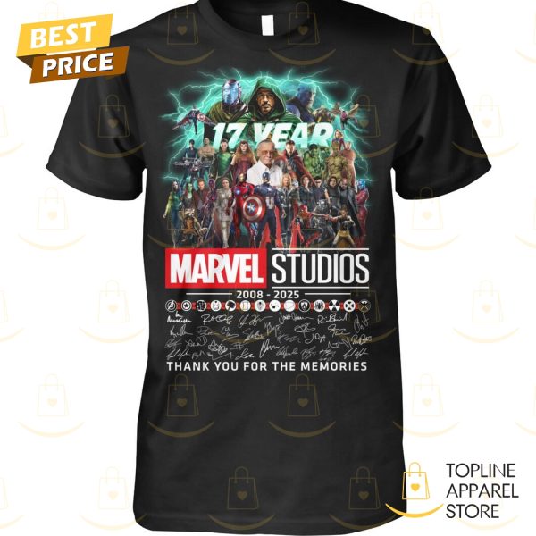 17 Years Marvel Studios 2008-2025 Signature Thank You For The Memories Unisex T-Shirt