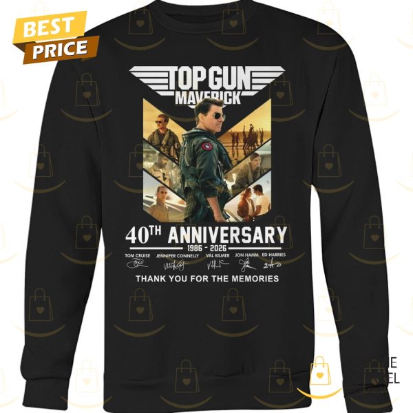 Top Gun Maverick 40th Anniversary 1986-2026 Signature Thank You For The Memories Unisex T-Shirt