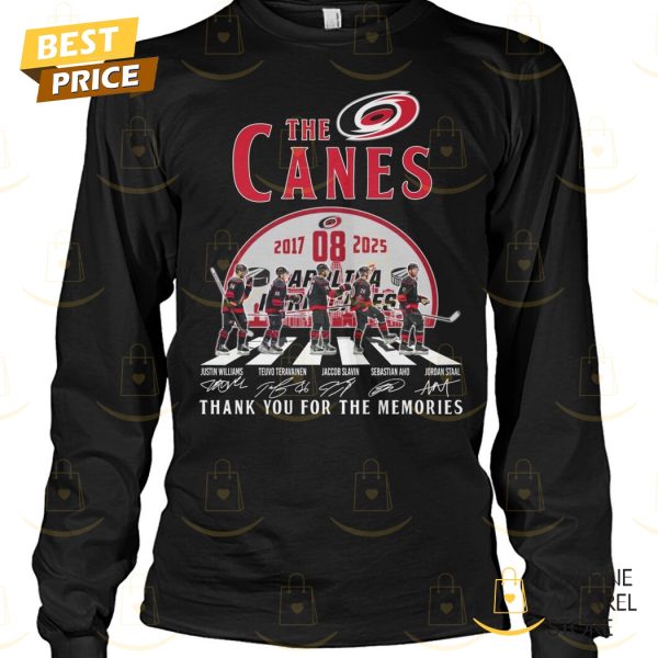 The Canes Carolina Hurricanes 08 Years 2017-2025 Signature Thank You For The Memories Unisex T-Shirt
