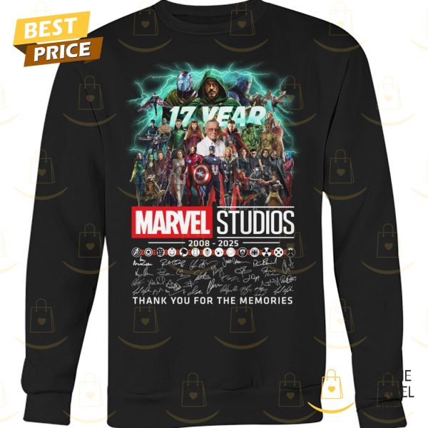 17 Years Marvel Studios 2008-2025 Signature Thank You For The Memories Unisex T-Shirt