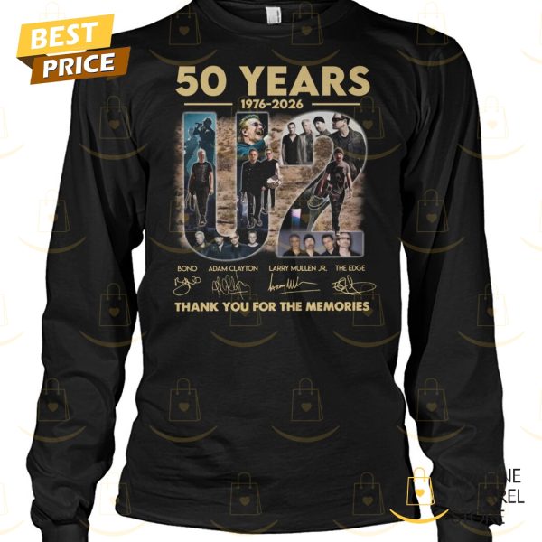 50 Years 1976-2026 U2 Signature Thank You For The Memories Unisex T-Shirt