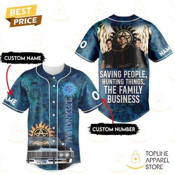 Personalized Supernatural Saving People Hunting Things The Family Business Baseball Jersey