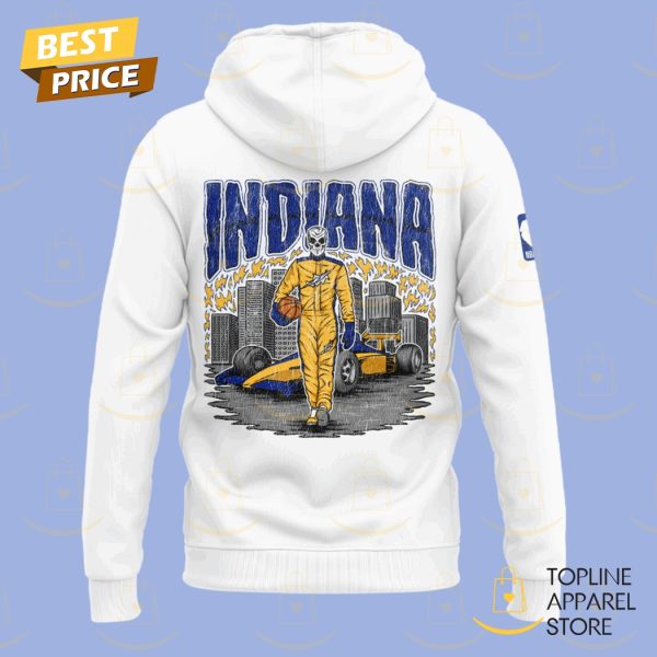 Indiana Pacers Basketball Our Racing Hoodie – White