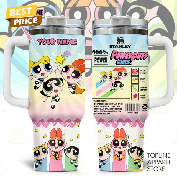 Personalized The Powerpuff Girls Tumbler With Handle And Straw