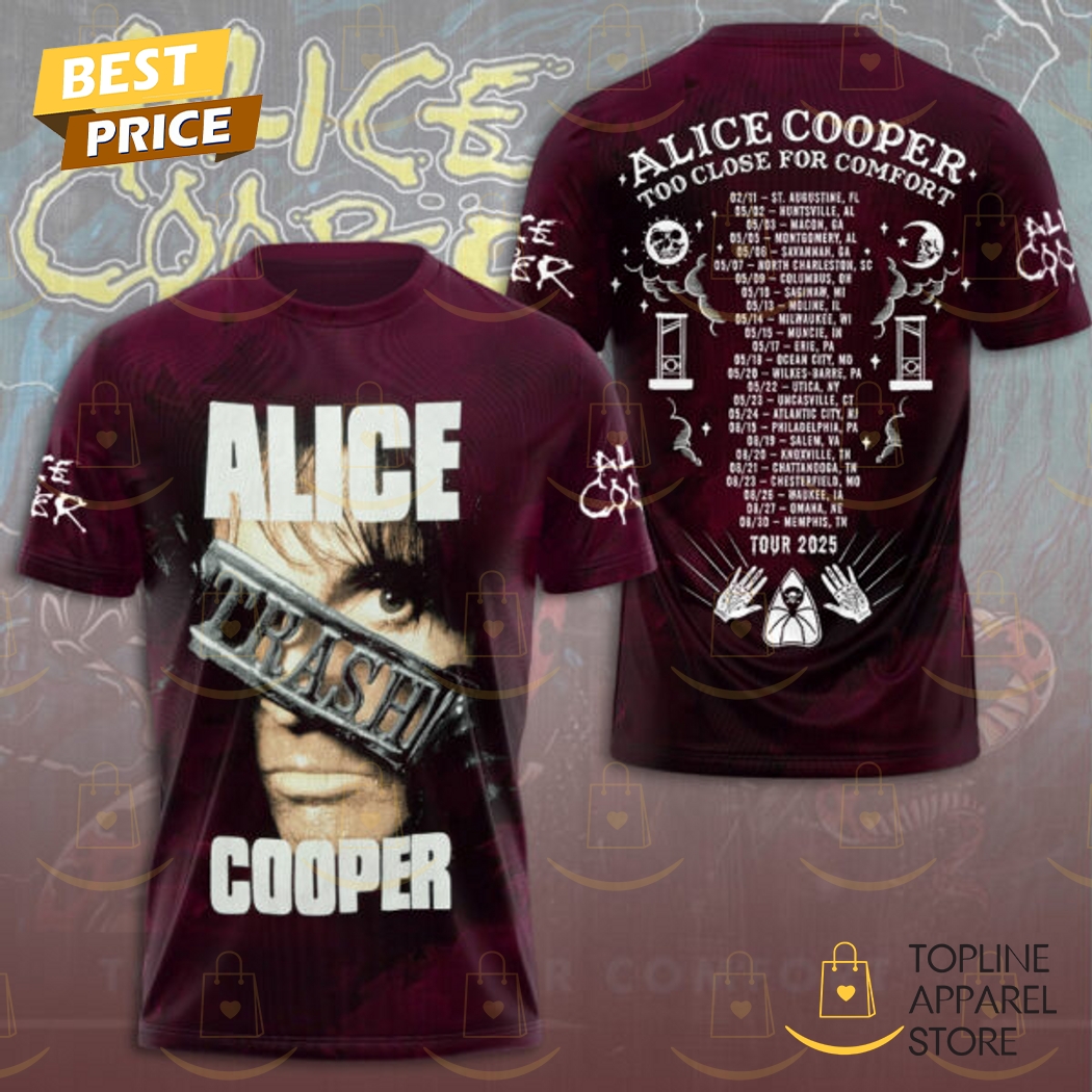 Alice Cooper Too Close For Comfort 3D T-Shirt Alice Cooper Too Close For Comfort 3D T-Shirt