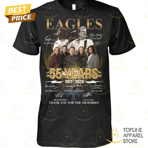 Eagles 55 Years 1971-2026 Signature Thank You For The Memories Unisex T-Shirt