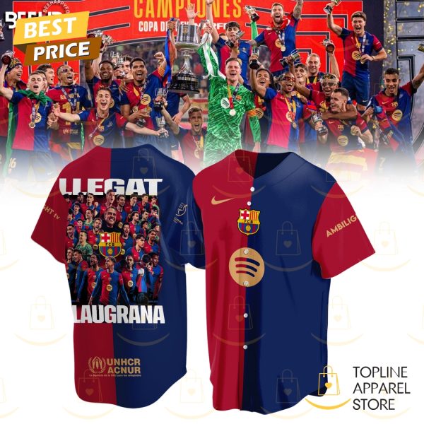 Barcelona FC Campions De Copa 2025 Llegat Blaugrana Baseball Jersey