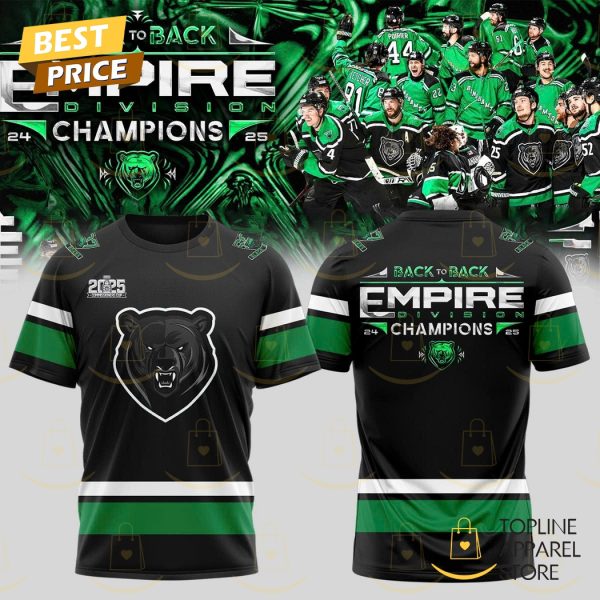 Binghamton Black Bears 2024-2025 Back To Back Commissioners Cup Champions 3D T-Shirt