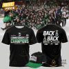 Binghamton Black Bears 2024-2025 Back To Back Commissioners Cup Champions 3D T-Shirt – Green