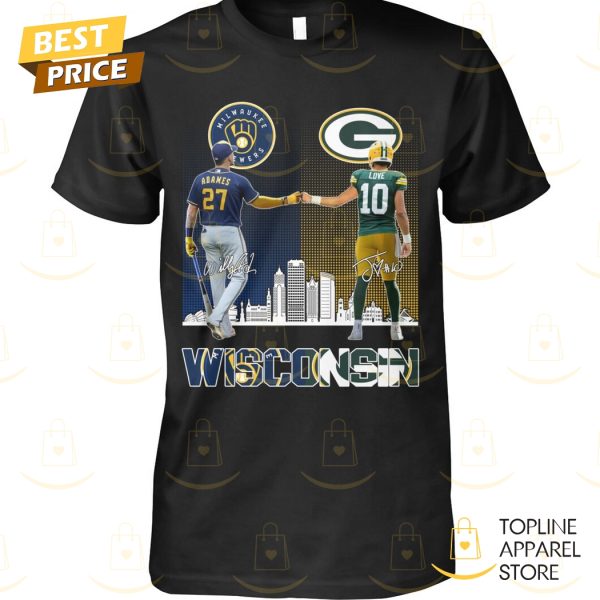 Wisconsin Milwaukee Brewers x Green Bay Packers Signature Unisex T-Shirt