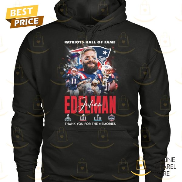 New England Patriots Hall Of Fame Julian Edelman Signature Thank You For The Memories Unisex T-Shirt