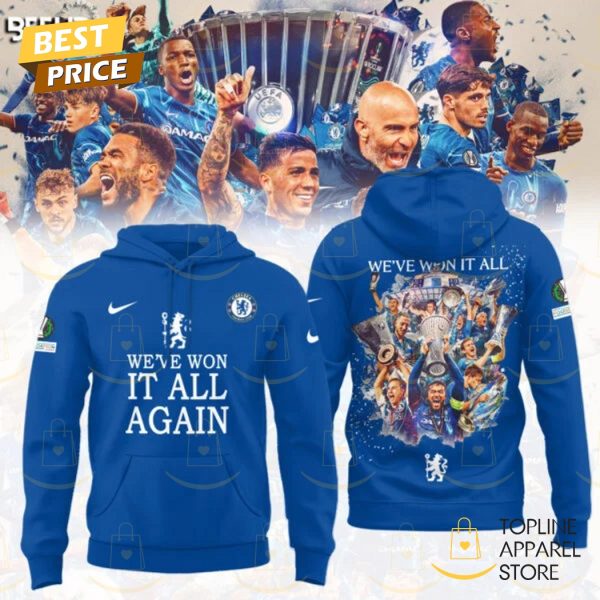 Chelsea F.C UEFA Conference League Winners 2025 – Weve Won It All Again Hoodie