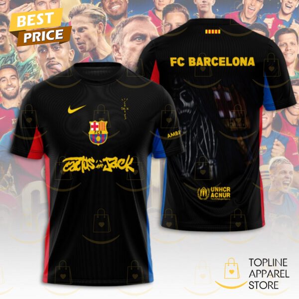 FC Barcelona Cactus Jack Travis Scott 3D T-Shirt