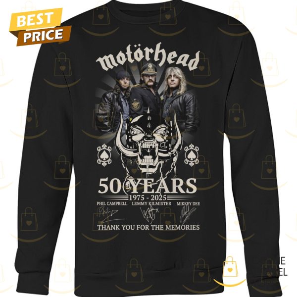 Motohead 50 Yeas 1975-2025 Signature Thank You For The Memories Unisex T-Shirt