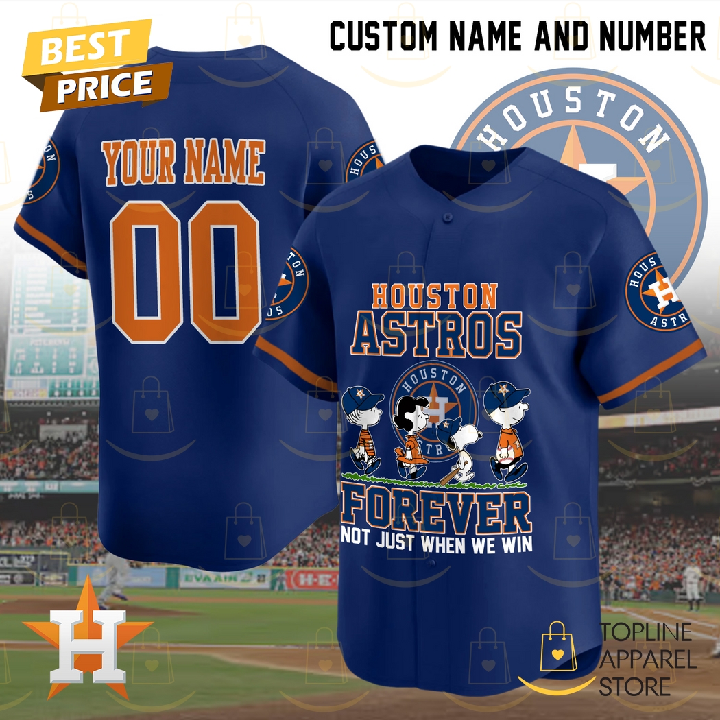 Houston Astros Peanuts Forever Not Just When We Win Baseball Jersey Houston Astros Peanuts Forever Not Just When We Win Baseball Jersey